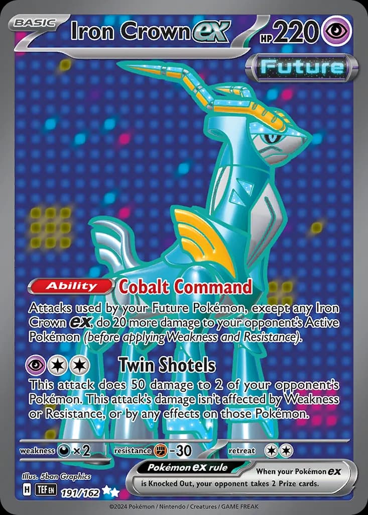 Iron Crown ex — Temporal Forces 191 Pokémon card