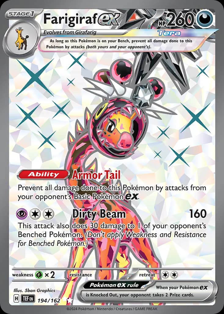 Farigiraf ex — Temporal Forces 194 Pokémon card