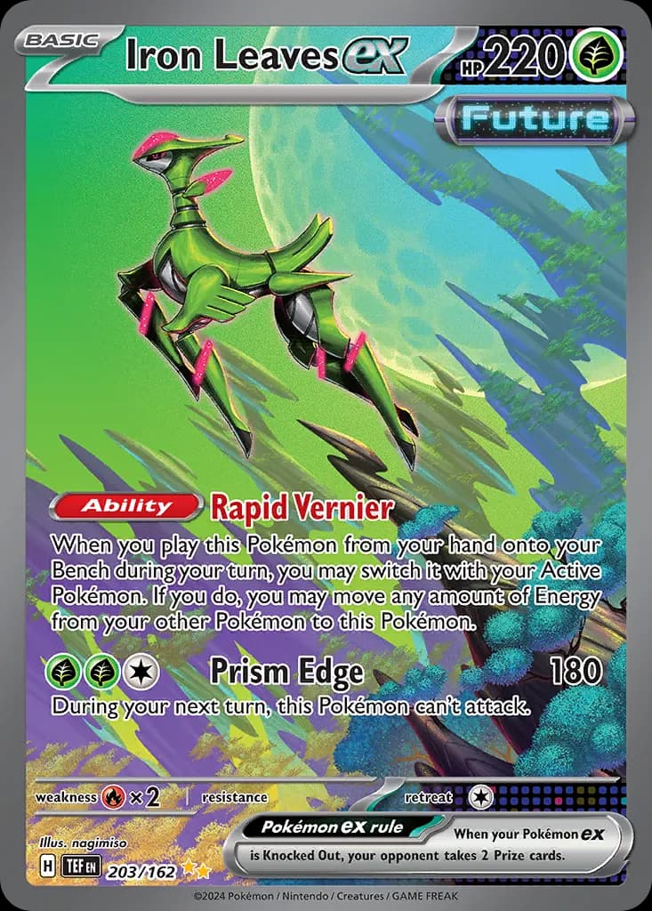Iron Leaves ex — Temporal Forces 203 Pokémon card