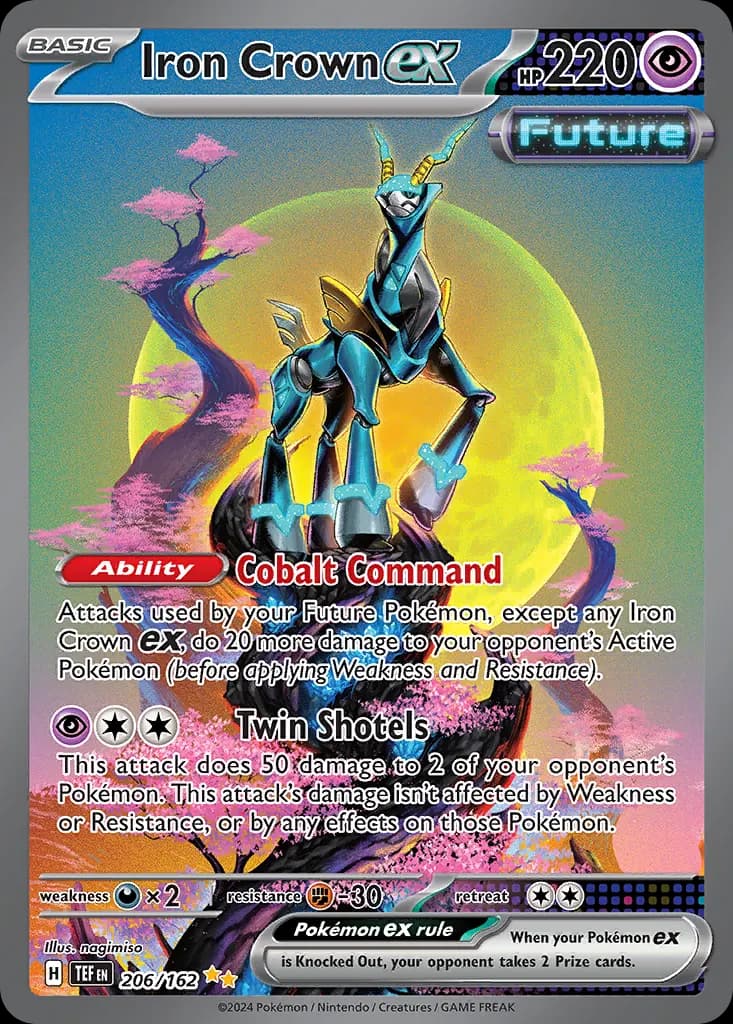 Iron Crown ex — Temporal Forces 206 Pokémon card