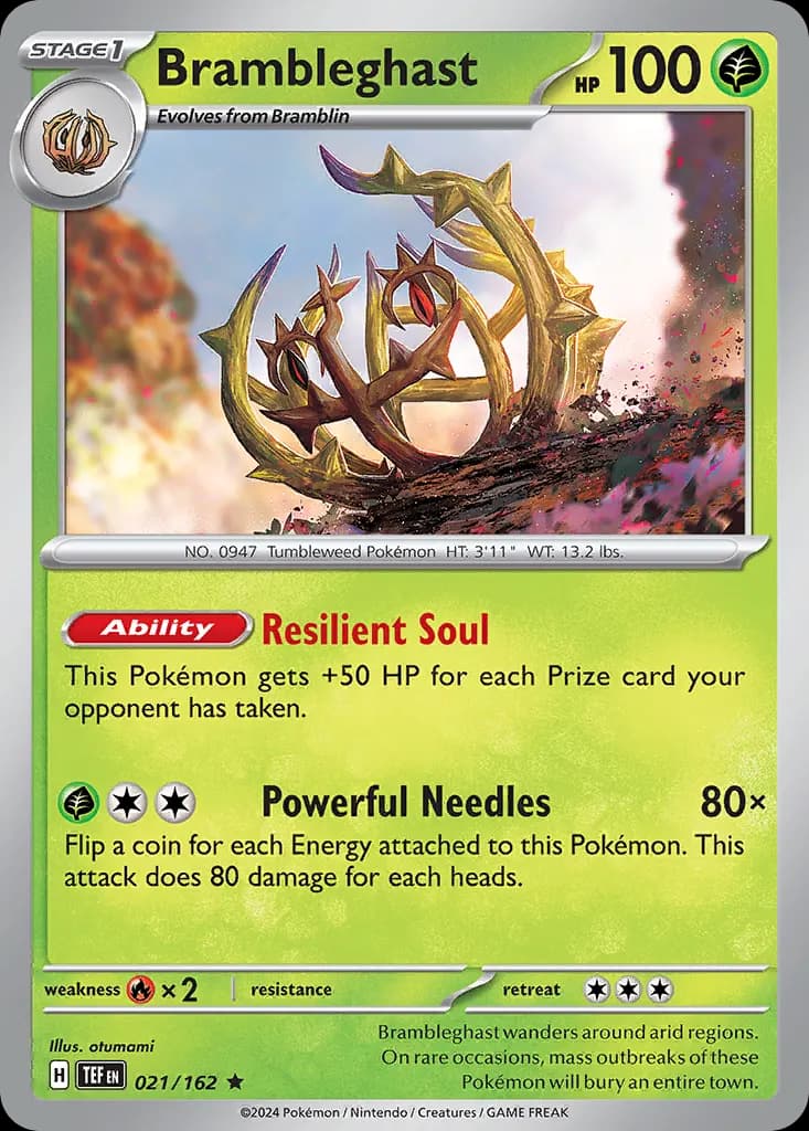 Brambleghast — Temporal Forces 21 Pokémon card