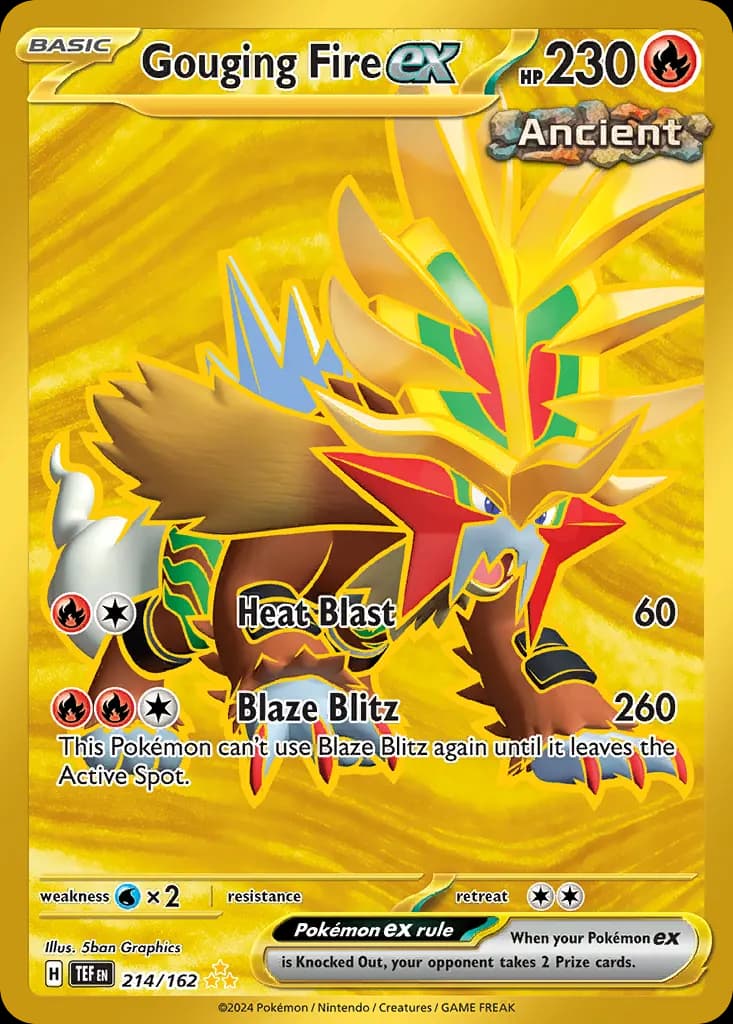 Gouging Fire ex — Temporal Forces 214 Pokémon card
