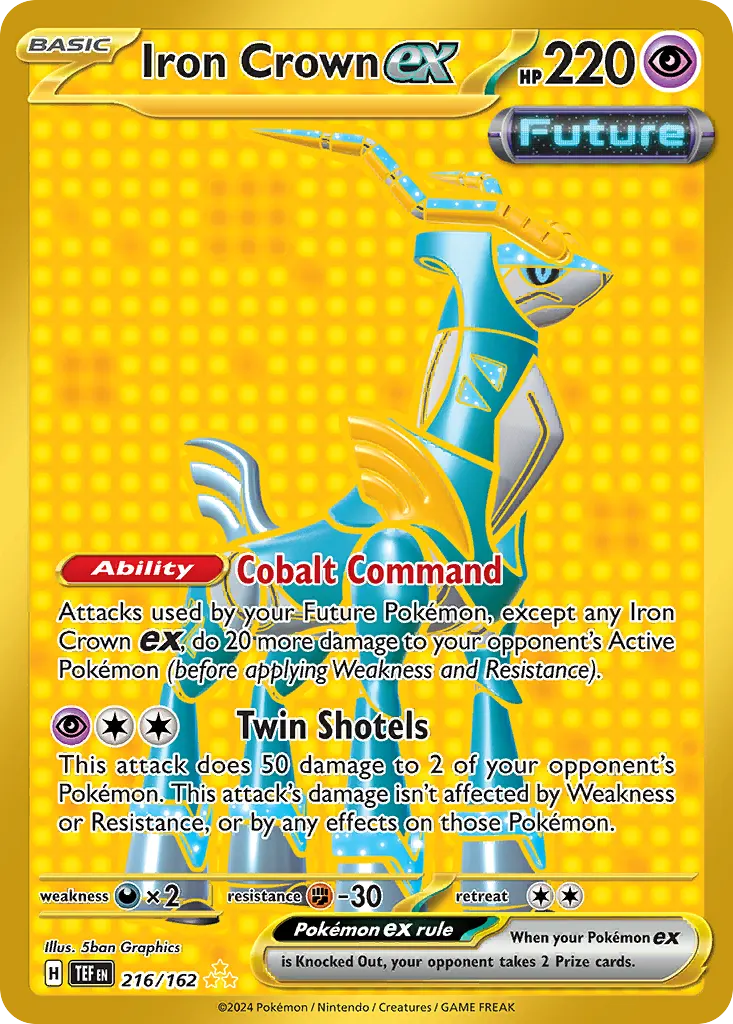Iron Crown ex — Temporal Forces 216 Pokémon card