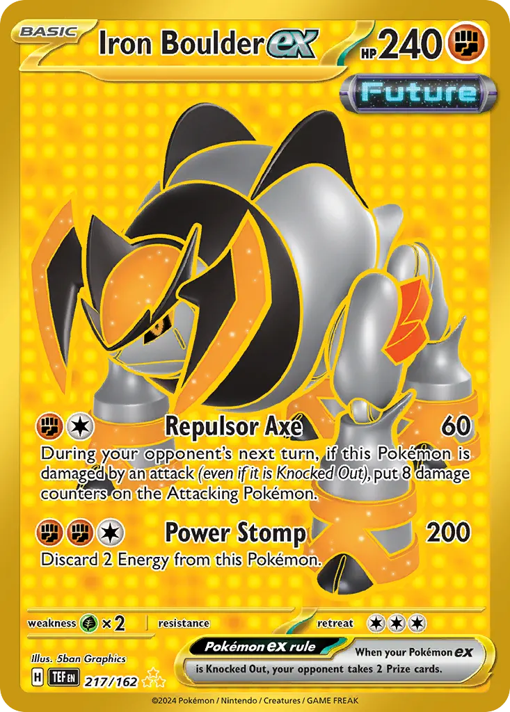 Iron Boulder ex — Temporal Forces 217 Pokémon card