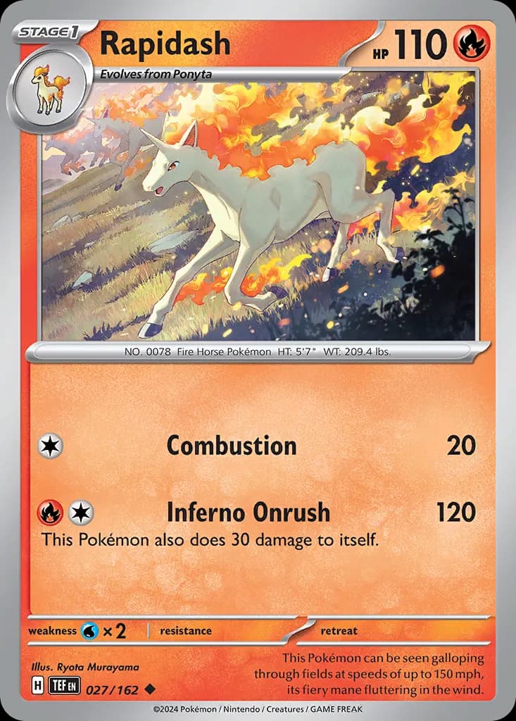 Rapidash — Temporal Forces 27 Pokémon card