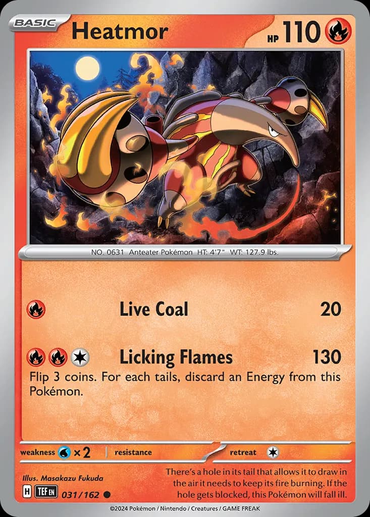 Heatmor — Temporal Forces 31 Pokémon card