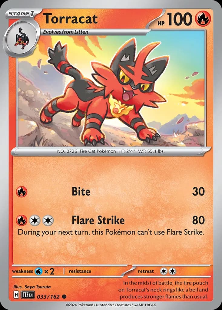 Torracat — Temporal Forces 33 Pokémon card