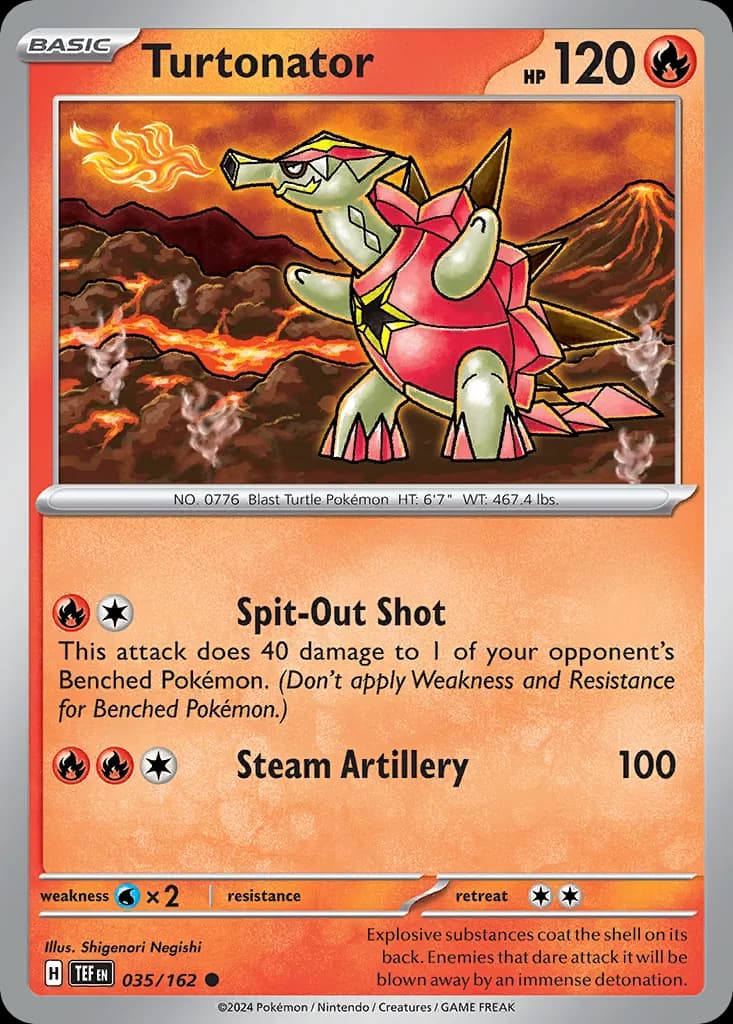 Turtonator — Temporal Forces 35 Pokémon card