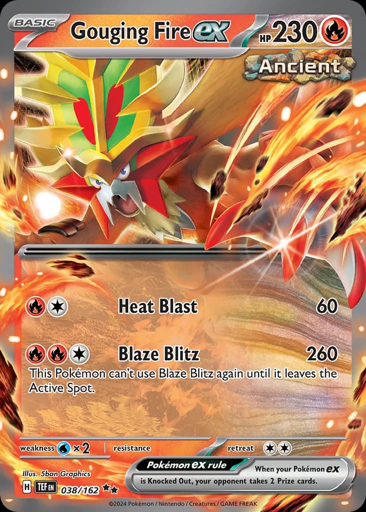 Gouging Fire ex — Temporal Forces 38 Pokémon card