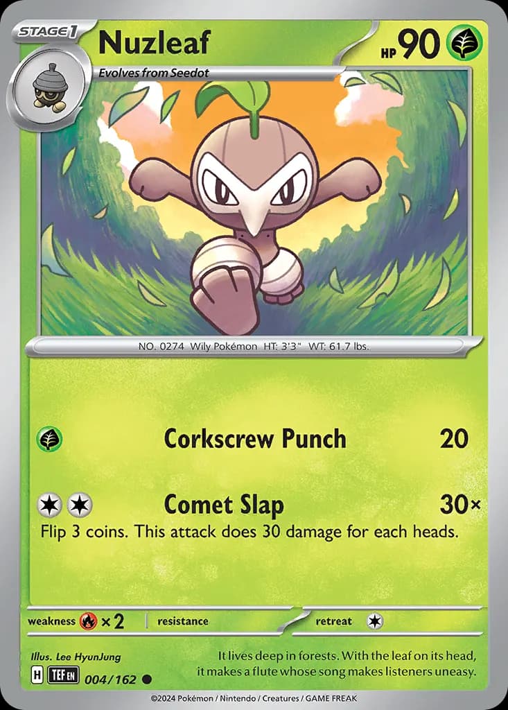 Nuzleaf — Temporal Forces 4 Pokémon card