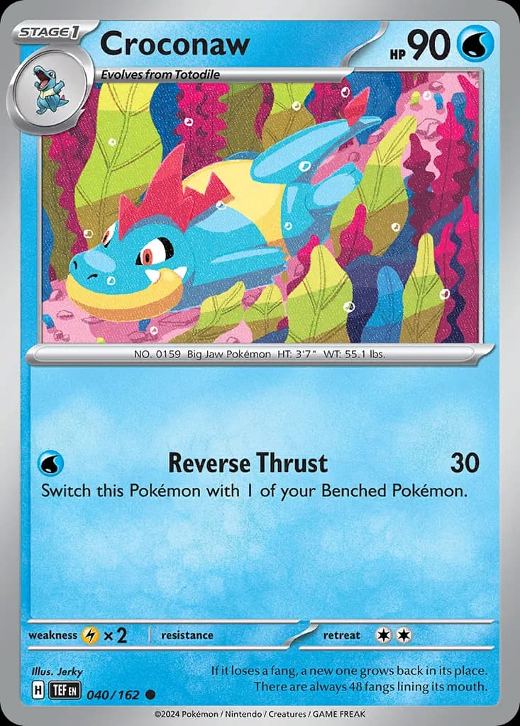 Croconaw — Temporal Forces 40 Pokémon card