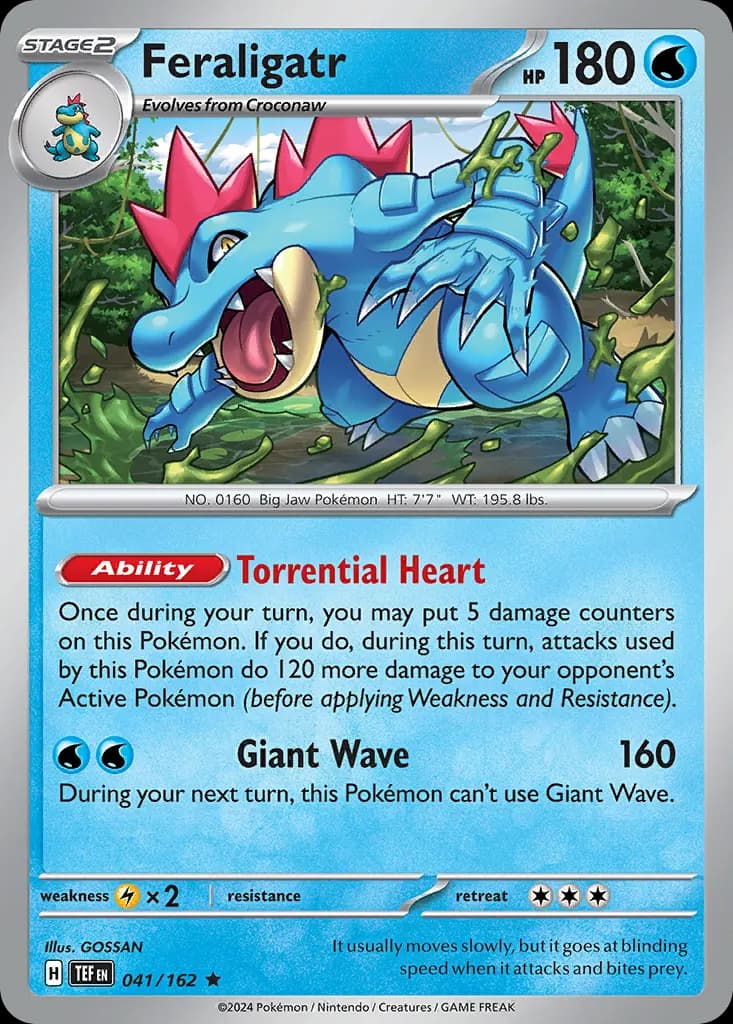 Feraligatr — Temporal Forces 41 Pokémon card