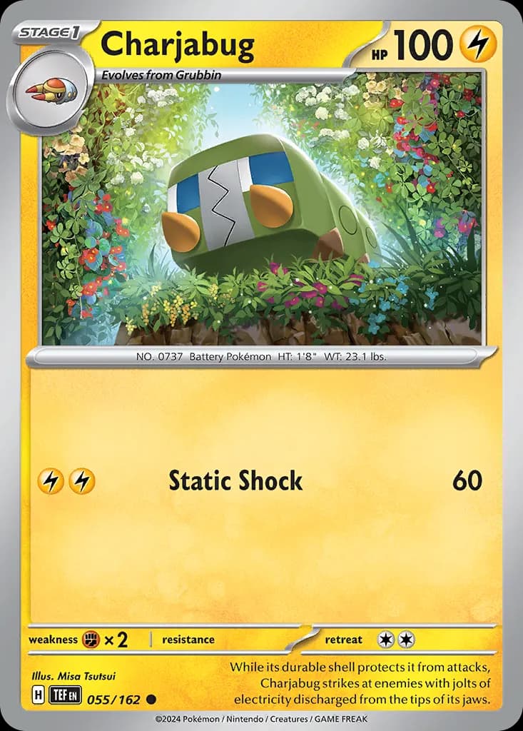 Charjabug — Temporal Forces 55 Pokémon card