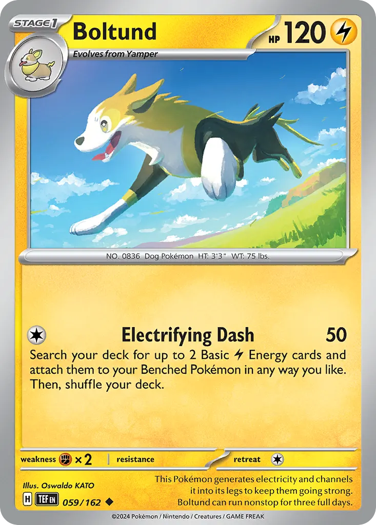 Boltund — Temporal Forces 59 Pokémon card