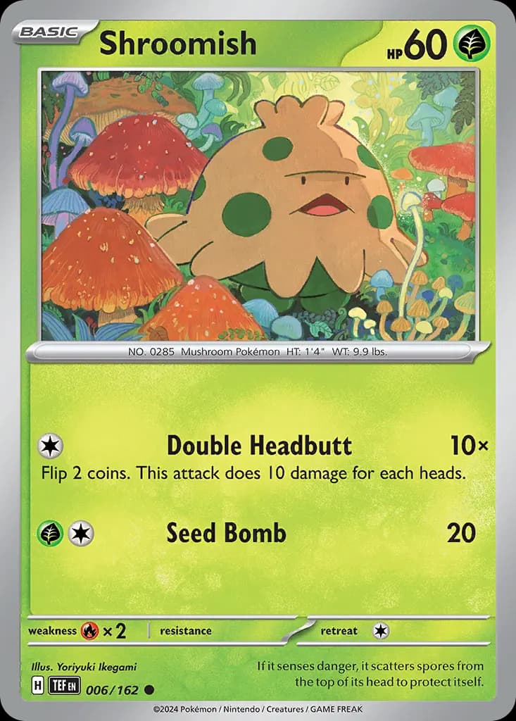 Shroomish — Temporal Forces 6 Pokémon card