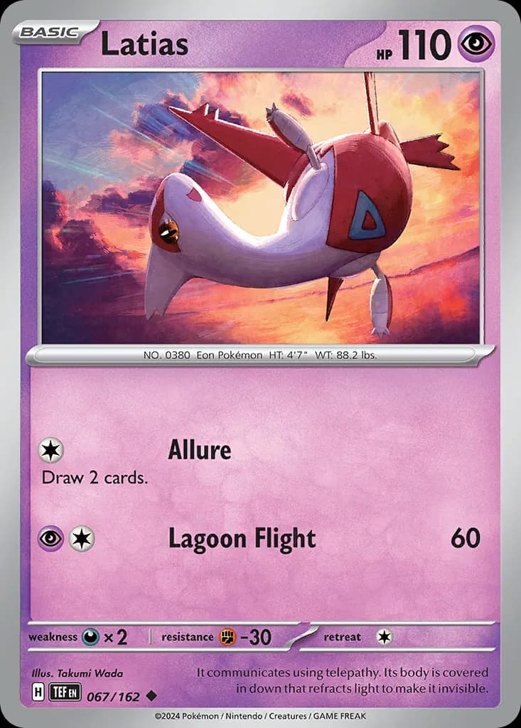 Latias — Temporal Forces 67 Pokémon card