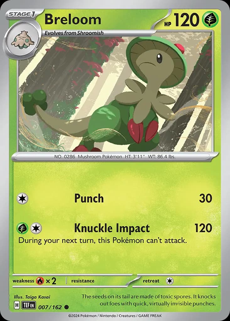 Breloom — Temporal Forces 7 Pokémon card