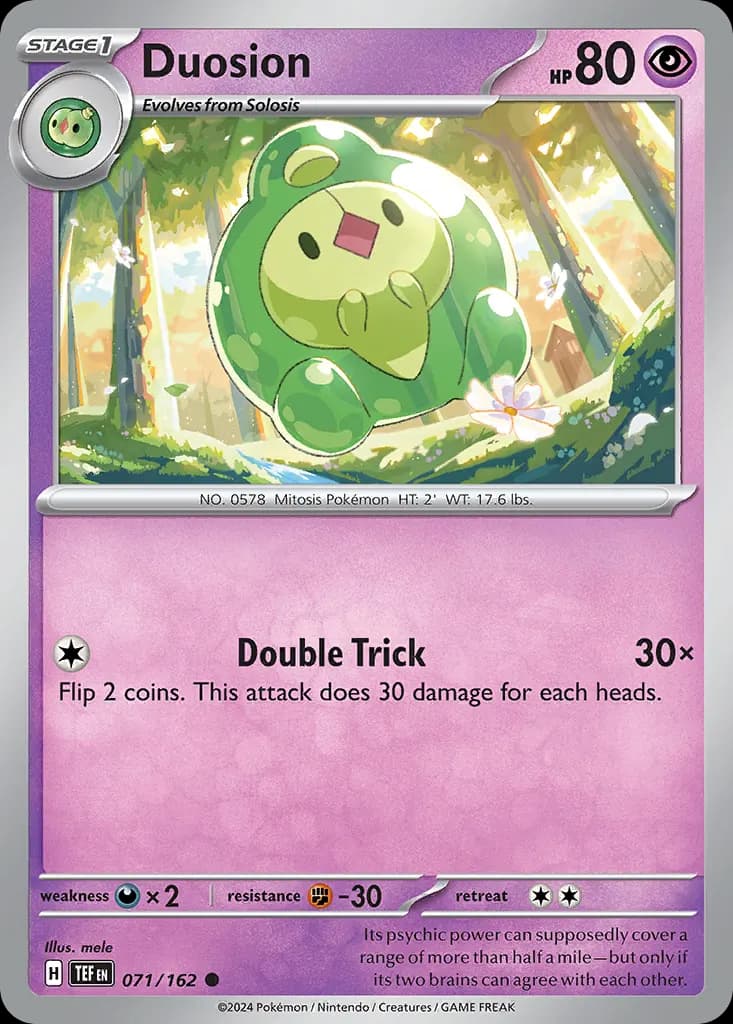 Duosion — Temporal Forces 71 Pokémon card