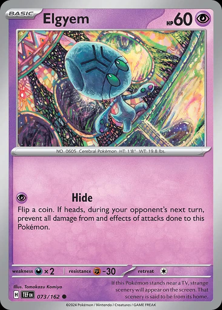 Elgyem — Temporal Forces 73 Pokémon card