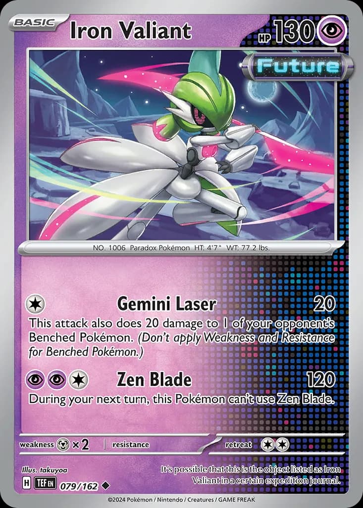 Iron Valiant — Temporal Forces 79 Pokémon card