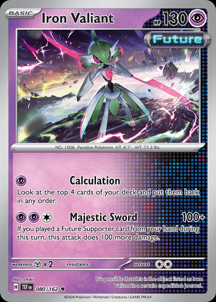 Iron Valiant — Temporal Forces 80 Pokémon card