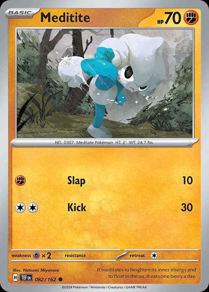 Meditite — Temporal Forces 82 Pokémon card