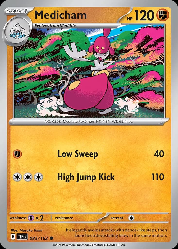 Medicham — Temporal Forces 83 Pokémon card
