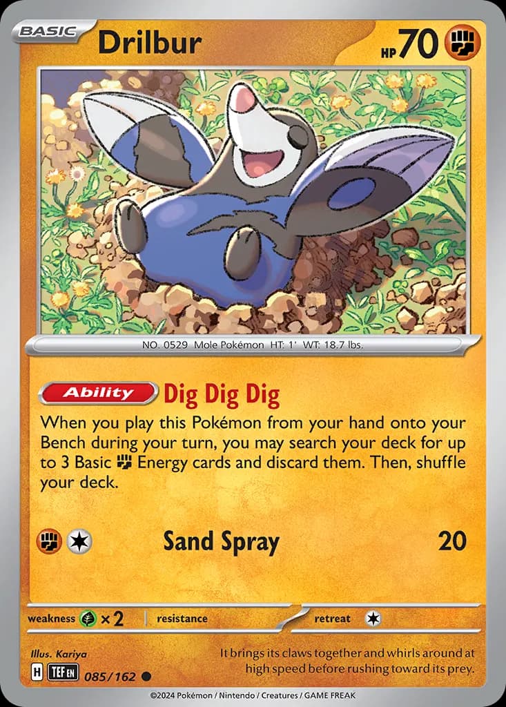 Drilbur — Temporal Forces 85 Pokémon card