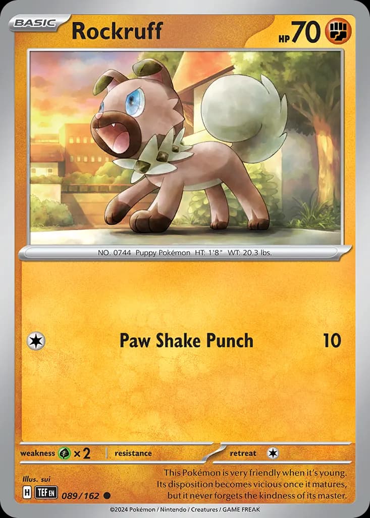 Rockruff — Temporal Forces 89 Pokémon card