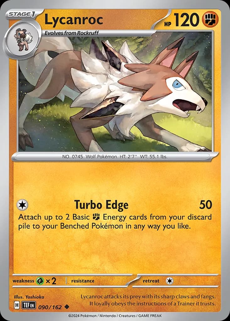 Lycanroc — Temporal Forces 90 Pokémon card