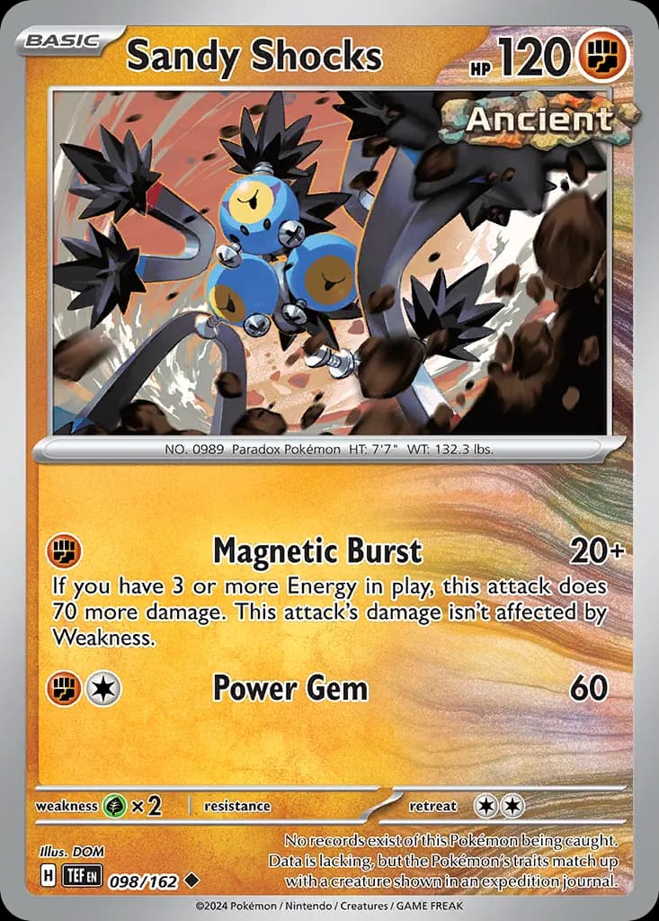 Sandy Shocks — Temporal Forces 98 Pokémon card
