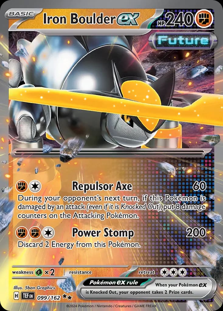 Iron Boulder ex — Temporal Forces 99 Pokémon card
