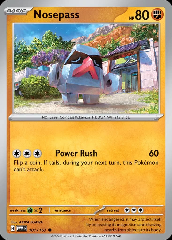Nosepass — Twilight Masquerade 101 Pokémon card