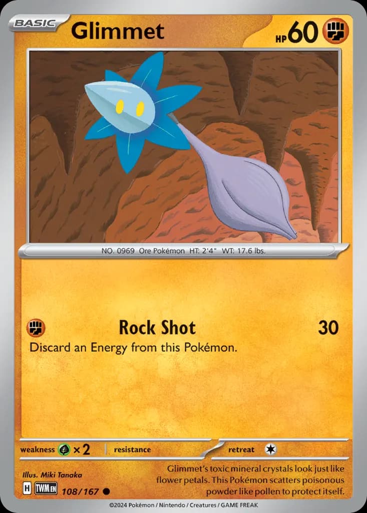 Glimmet — Twilight Masquerade 108 Pokémon card