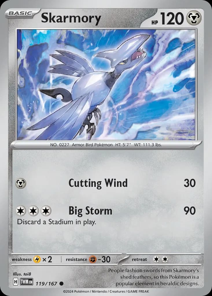 Skarmory — Twilight Masquerade 119 Pokémon card