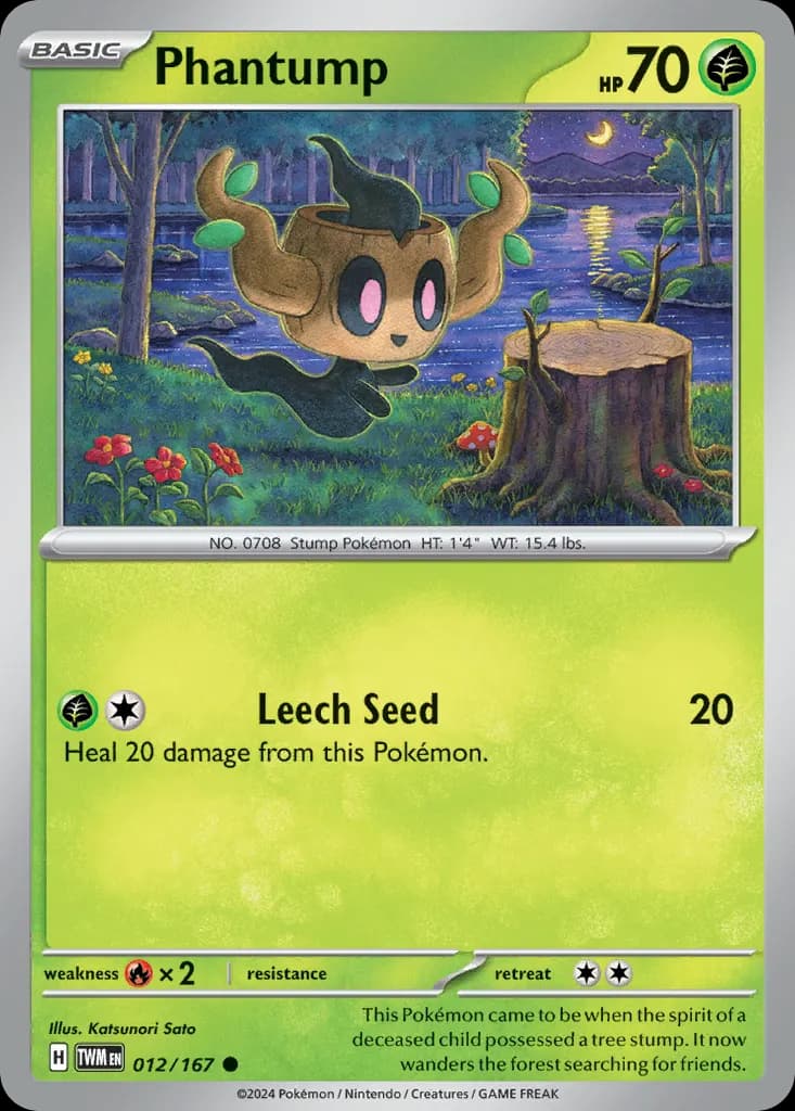 Phantump — Twilight Masquerade 12 Pokémon card