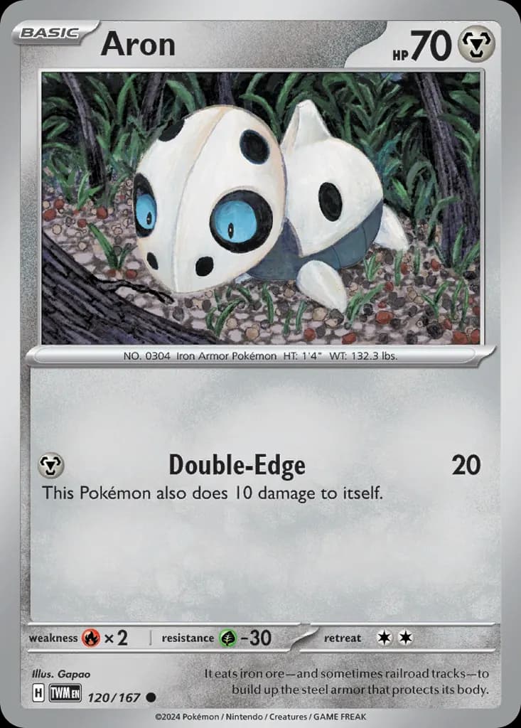 Aron — Twilight Masquerade 120 Pokémon card