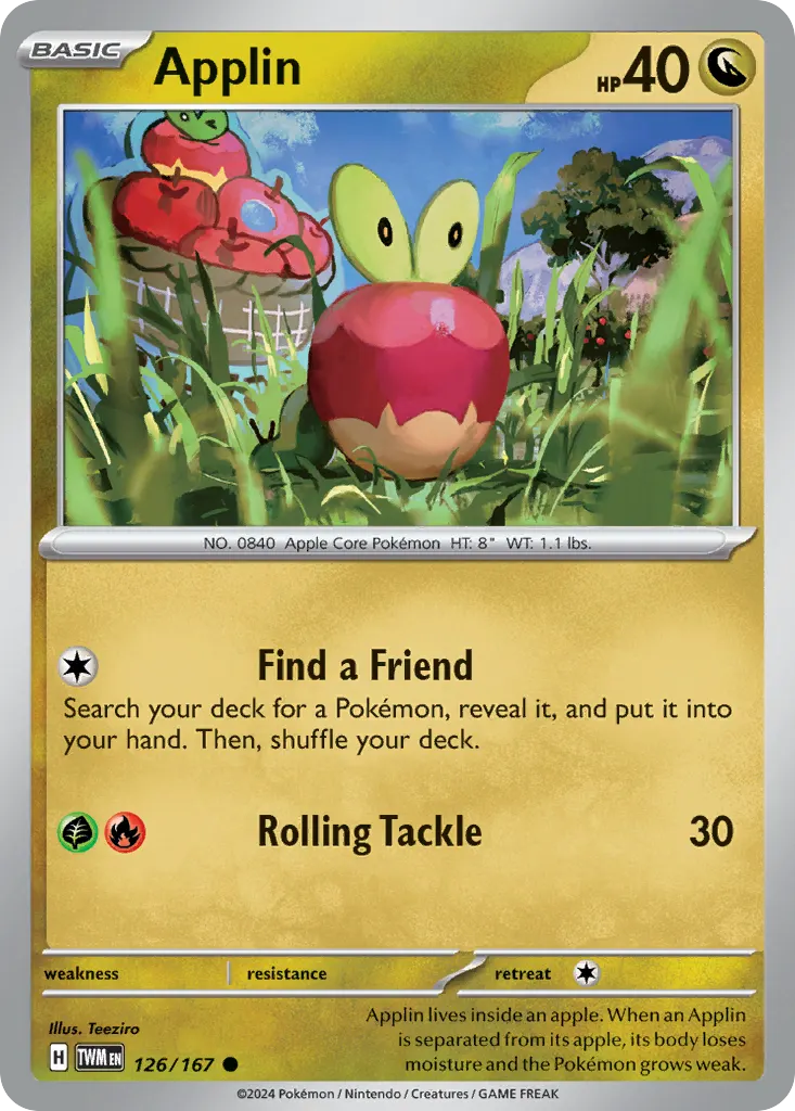 Applin — Twilight Masquerade 126 Pokémon card
