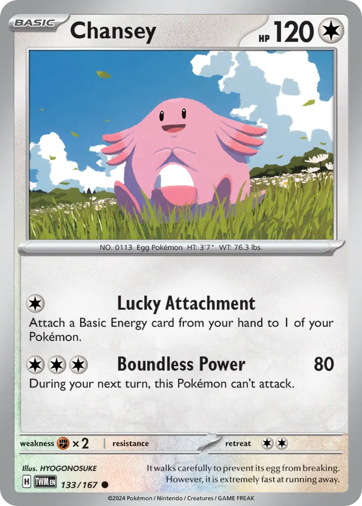 Chansey — Twilight Masquerade 133 Pokémon card