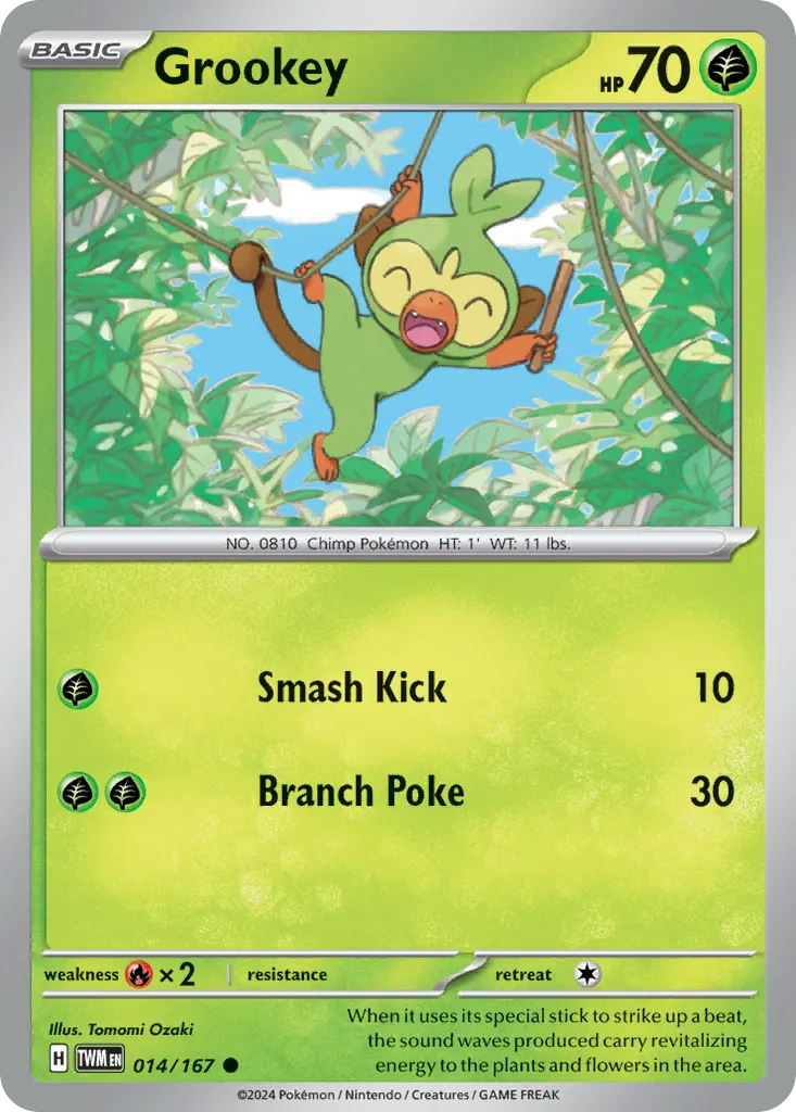 Grookey — Twilight Masquerade 14 Pokémon card