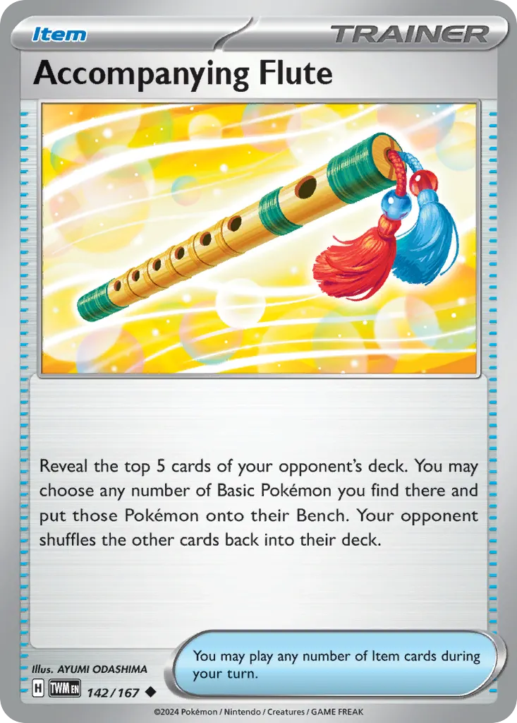 Accompanying Flute — Twilight Masquerade 142 Pokémon card