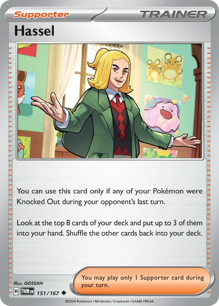 Hassel — Twilight Masquerade 151 Pokémon card