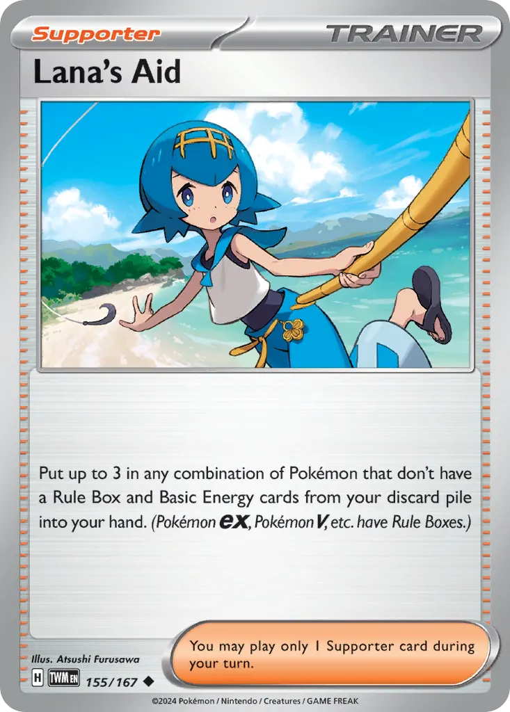 Lana's Aid — Twilight Masquerade 155 Pokémon card