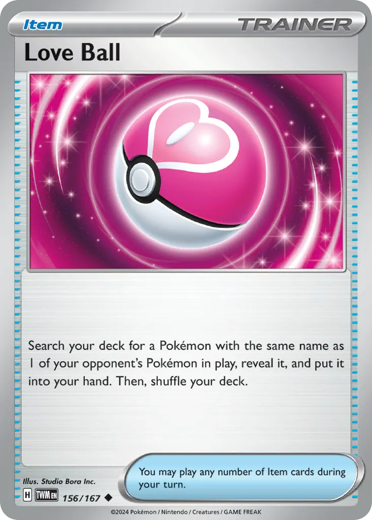 Love Ball — Twilight Masquerade 156 Pokémon card