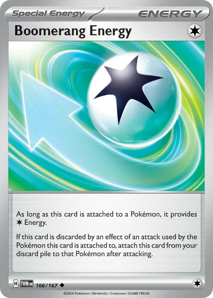 Boomerang Energy — Twilight Masquerade 166 Pokémon card