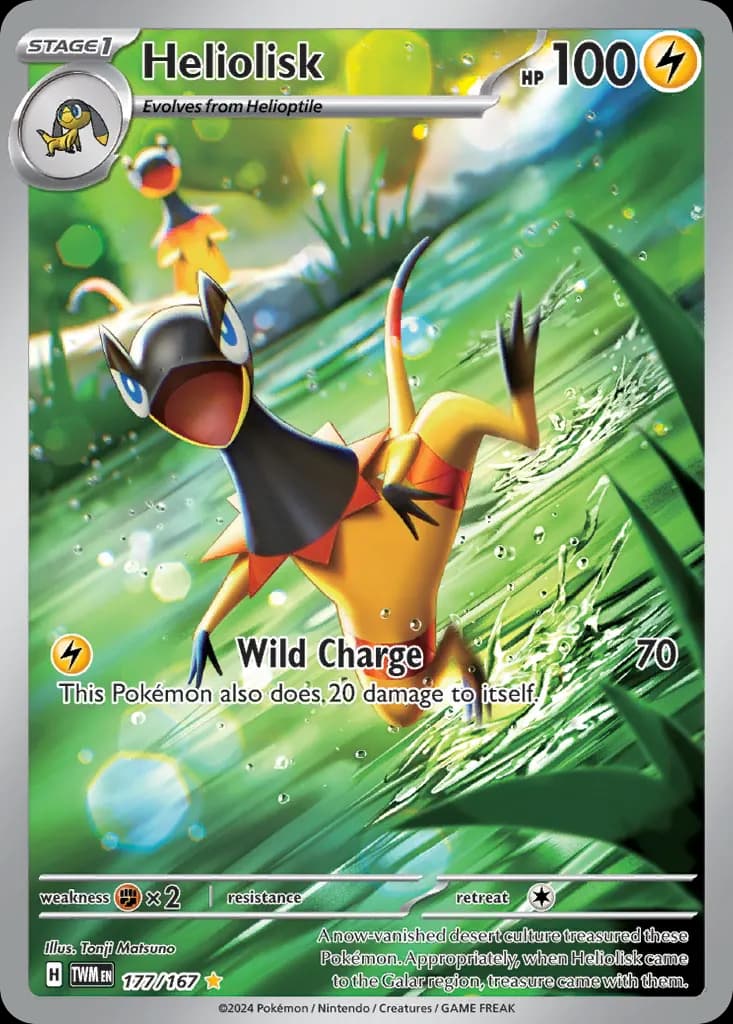Heliolisk — Twilight Masquerade 177 Pokémon card