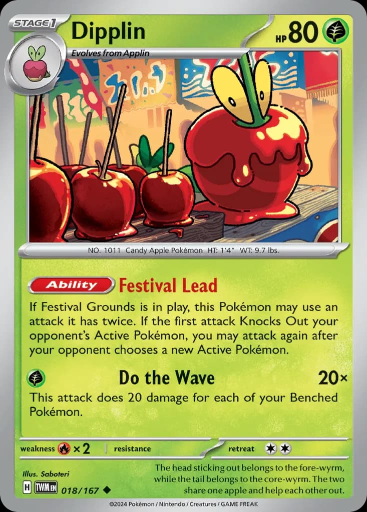 Dipplin — Twilight Masquerade 18 Pokémon card