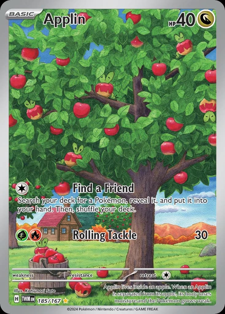 Applin — Twilight Masquerade 185 Pokémon card