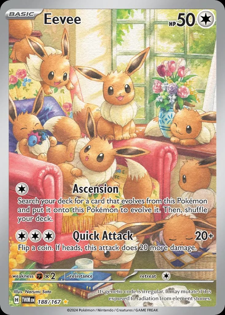 Eevee — Twilight Masquerade 188 Pokémon card