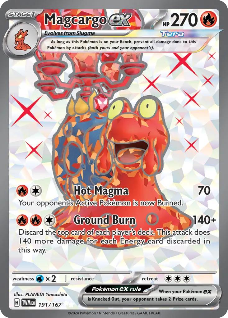 Magcargo ex — Twilight Masquerade 191 Pokémon card